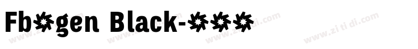Fb0gen Black字体转换